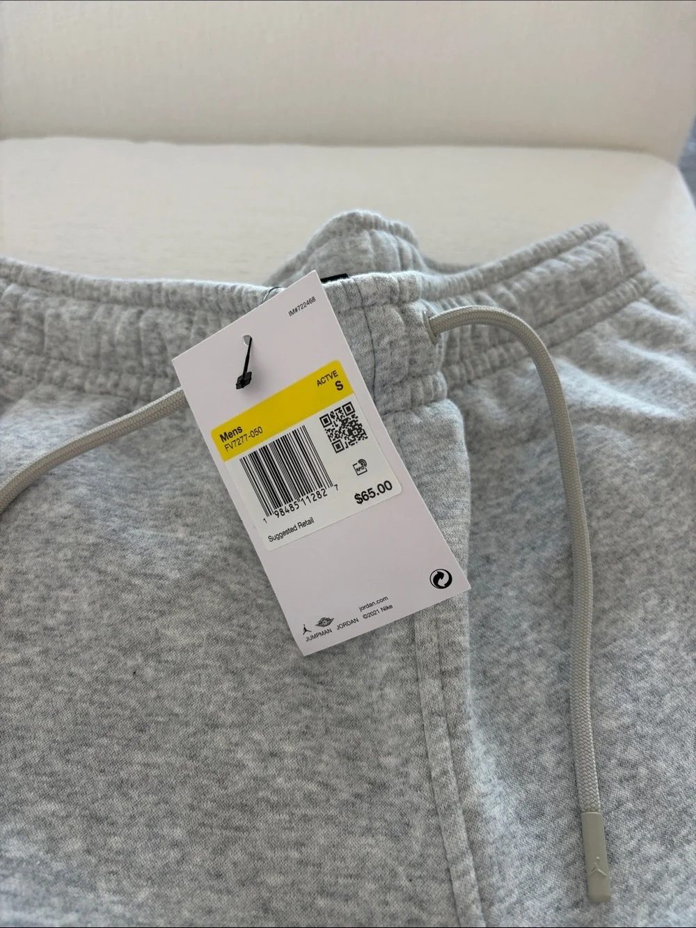 Jordan Men's Gray Fleece Sweatpants Joggers